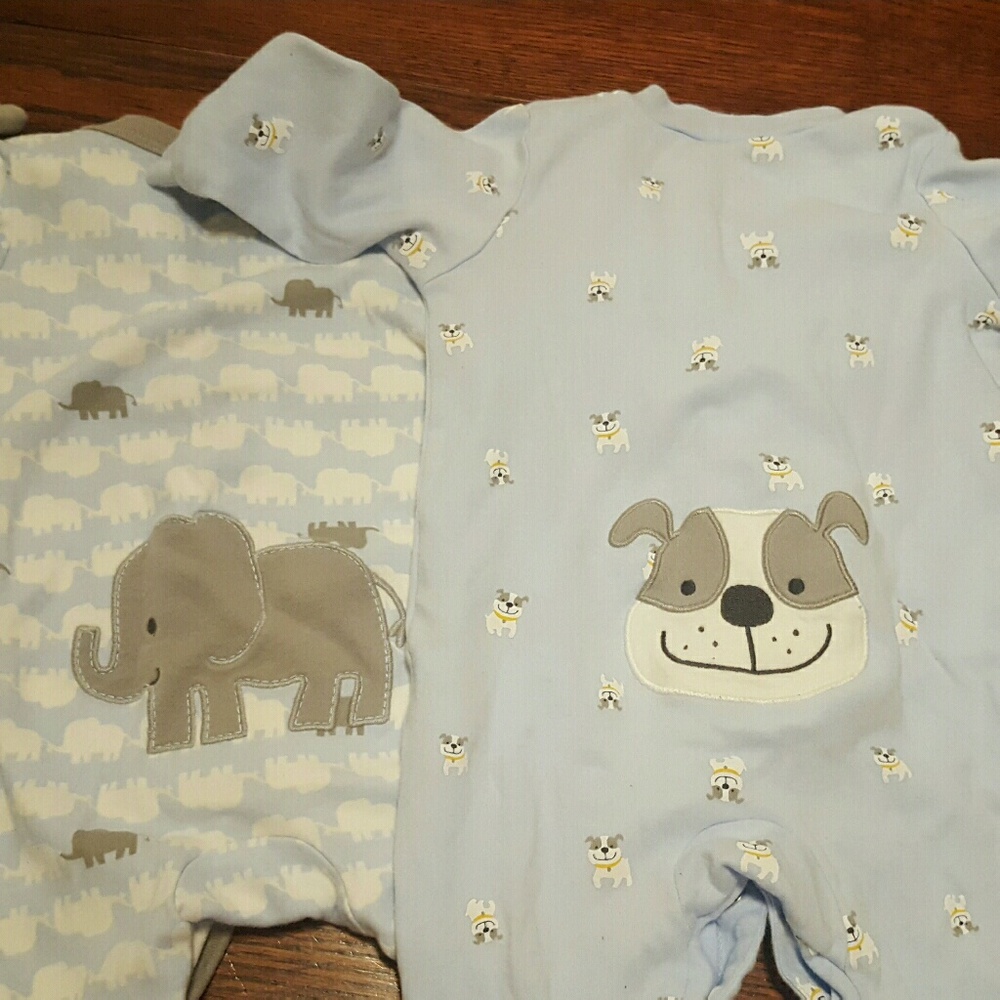 Carter's 3-6m elephants and dogs sleepers